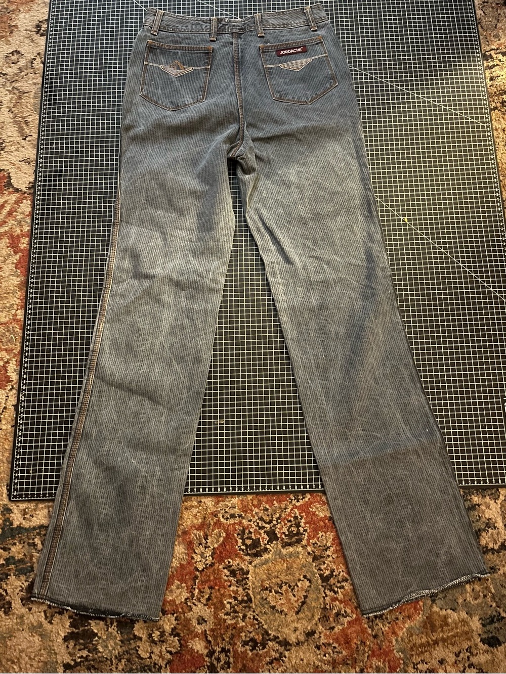 Vintage Jordache Men's Pinstripe Jeans - Picture 2 of 7